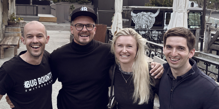 Nataly Taranova with the founding team of SignalFisher